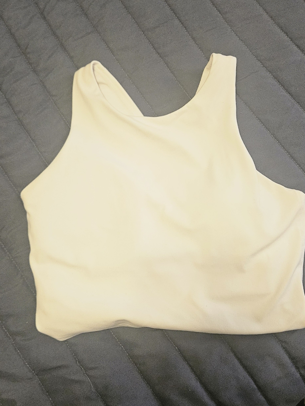 Athleta Cream High-Neck Tank Top